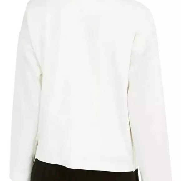 Eileen Fisher Womens Jacket White Ivory Size Small Roundneck Ponte Flex $298 - Picture 2 of 8